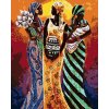 Diamondi Diamantové maľovanie - TRI AFRICKÉ ŽENY Rámovanie: bez rámu a bez vypnutia plátna, Rozmer: 40x50 cm