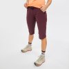 QUECHUA Dámske 3/4 nohavice MH500 na vysokohorskú turistiku bordové XS-S