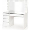 Toaletný stolík, 120cm, biely, HALMAR, HOLLYWOOD XL