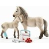 Schleich 42430 Set žriebä a islandská kobyla s lekárničkou