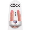 King Cock U-Shaped Medium Double Trouble Flesh - Dildo