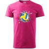 Volejbal lopta v triku - Klasické pánske tričko vyššej gramáže - L ( Purpurová )