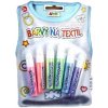 Perleťové konturovací barvy na textil 6 ks