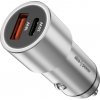 AlzaPower Car Charger X525 USB-A + USB-C Power Delivery 30 W strieborná APW-CC2QPD01AS