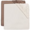 Jollein Prestieradlo napínacie 2 ks Milky Coffee/Ivory 60x120