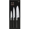 Kai Súprava 3 nožov Wasabi Black – univerzálny malý, univerzálny veľký a santoku