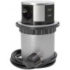 Otio Výsuvná elektrická zásuvka OTIO LIFT + USB / Hliník