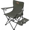 Skladacia kempingová stolička s držiakom, khaki NC3301