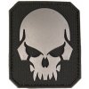 MIL-TEC Nášivka lebka Black velká Velcro