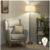 Brilagi - LED stojacia lampa CERIA 1xE27/40W/230V priemer 45 cm béžová/matný chróm EG300183+EG781043 + záruka 3 roky zadarmo