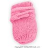 Zimné rukavičky pletené ružové, veľ. 6-12 mes. (vhodné do veľ. 86)