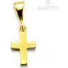 ADANITO BRP1242G - Zlatý prívesok krížik