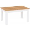 Tempo Kondela Jedálenský stôl, biela alba/dub craft zlatý, 135-184x86 cm, LANZETTE S