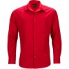 James & Nicholson Pánska košeľa s dlhým rukávom JN642 - Červená | XXL