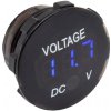Digitálny voltmeter kruhový 6V - 33V, modré podsvietenie