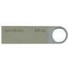 Goodram USB flash disk, USB 2.0, 64GB, UUN2, UUN2, silver, UUN2-0640S0R11