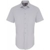 Premier Workwear pánska bavlnená košeľa s krátkym rukávom PR246 silver