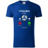 Volejbal volá - Tričko z organickej bavlny - XL ( Kráľovská modrá )