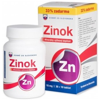 Dobré zo Slovenska Zinok 15 mg 40 tabliet od 2,87 € - Heureka.sk