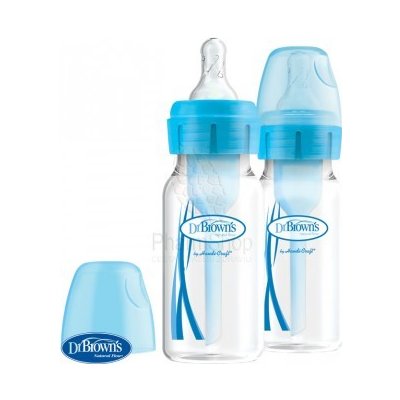 Dr. Brown’s Dojčenská Antikoliková fľaša Options+ 120ml BPA FREE 2 ks, modrá (SB42405)