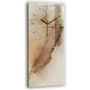 Nástenné sklenené hodiny Do Obývacej Izby s vzorom Béžové moderné umenie 30x60 cm