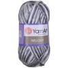 Pletacia vlna YarnArt MELODY 905 sivá biela
