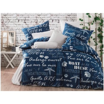 Tiptrade bavlna obliečky deluxe Boat House Modrá 200x220 2x 70x90