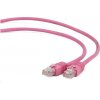 Gembird PP12-2M/RO patch RJ45, cat. 5e, UTP, 2m, ružový