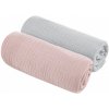 Sleepee Mušelinové plienky 2ks 75x75 cm Šedá/ružová