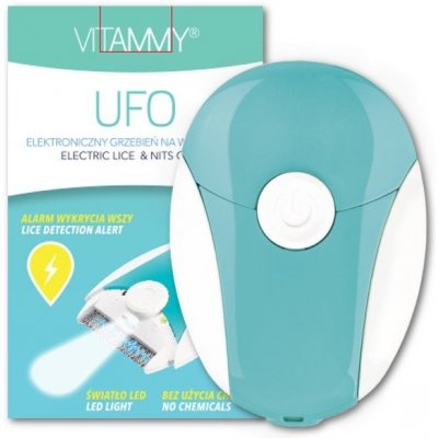 Vitammy UFO elektronický hrebeň na vši a hnidy tyrkysový