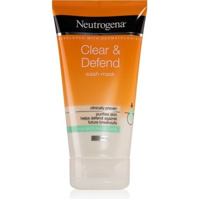 Neutrogena Clear & Defend čistiaca maska a gél 2v1 150 ml