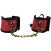 Kink - Scandal Wrist Restraints Red-Black Lace Details 24.5 cm X 6.5 cm
