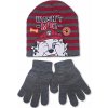SunCity · Chlapčenská čiapka + prstové rukavice Labková patrola - Paw Patrol - motív Marshall 54 Červená