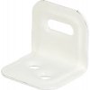 Spojovací uholník nastaviteľný razený 30x25x25 mm biely plastový poťah