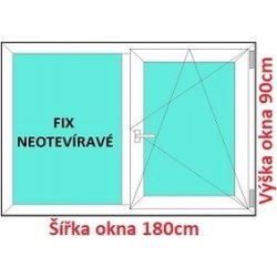 Soft Dvojkrídlové plastové okno 180x90 cm, FIX+OS od 148,07 € - Heureka.sk