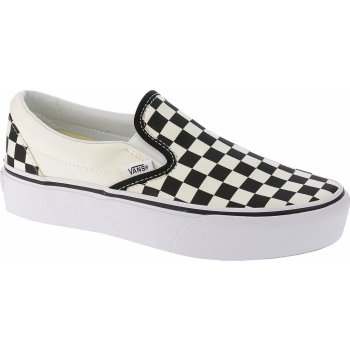 Vans Classic Slip On Platform Black And White Checker White