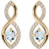 Troli Očarujúce pozlátené náušnice s topazmi PO/SE09089TZ
