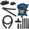 Bosch - 18V AKU priemyselný vysávač GAS 18V-10 L, objem 10 l, s príslušenstvom, 1x aku 4,0 Ah Li-Ion, nabíjačka 0615A5007V