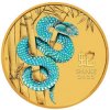 The Perth Mint zlatá minca Lunar Series III Year of Snake 2025 Kolorovaná 1/10 oz