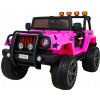 Terénne auto typu jeep Monster 4x4 pre deti, ružové + diaľkové ovládanie + regulácia s