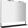 SAPHO ERUPTA 120 x 80cm zrkadlo s LED osvetlením, s poličkou, čierna matná, ERU345