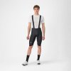 CASTELLI Cyklistické nohavice krátke s trakmi - OMLOOP THERMAL - čierna XL