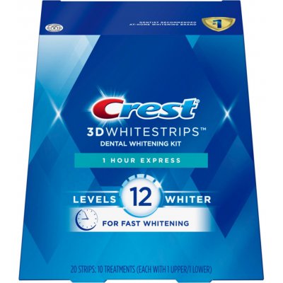 Crest 3D White 1 Hour Express bieliace pásiky 20 ks