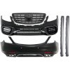 KITT Complete Body Kit suitable for Mercedes S-Class W222 Facelift (2013-06.2017) S63 Design With Central Grille Matte Black