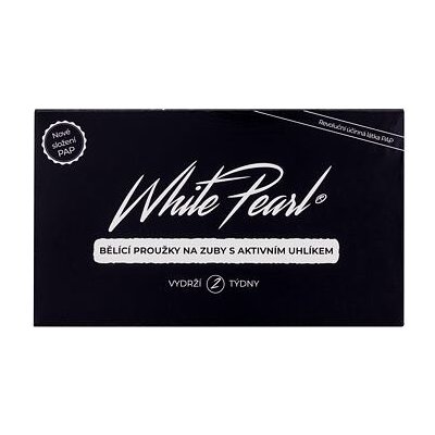 White Pearl PAP Charcoal Whitening Strips bělicí pásky na zuby s aktivním uhlím 28 ks