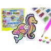 Lean Toys Sada kreatívnych nálepiek s diamantovým vyšívaním Morské zvieratá