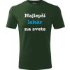 Lahvově zelené tričko Najlepší lekár - vtipný darček pre doktora L