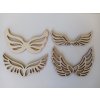 Drevené anjelské krídla 10 cm - 4 kusová sada