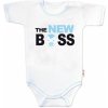 Body krátky rukáv s vtipným textom Baby Nellys, The New Boss, veľ. 68, chalan