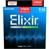 Elixir 16571 Optiweb 9-42 3-Pack Struny pre elektrickú gitaru